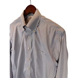 Brooks Brothers Men’s 15.5 33 Regent 1818 Button Down Shirt Dotted Stripes GREG
